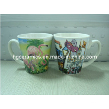 Tazas de cerámica en forma de V, 12oz